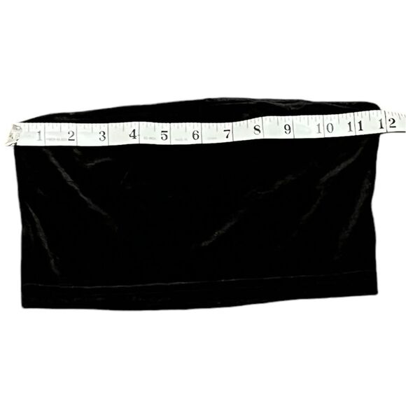 Kaylee Kollection Black Velour Strapless Crop Top, Size S, NWT - Picture 6 of 7